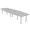Skutchi Designs 45 in W, 120 in L, 29 in H, Engineered Wood Top, Grey H-BOT-46119PT-01-EL - alternate 1